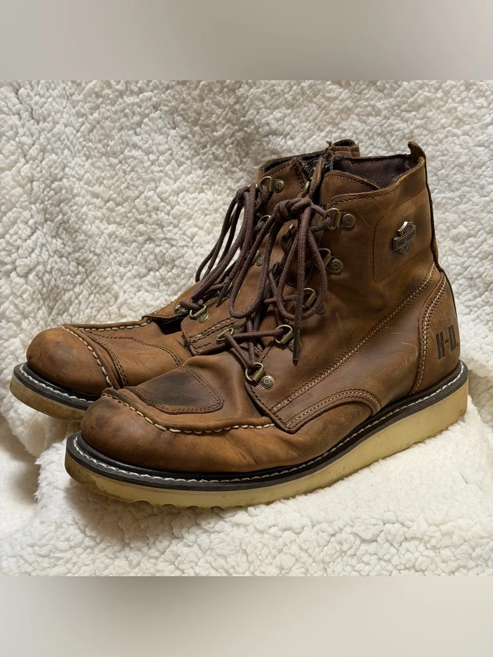 HARLEY-DAVIDSON® FOOTWEAR Men's Hagerman Motorcycle Riding Boots | Brown 10.5